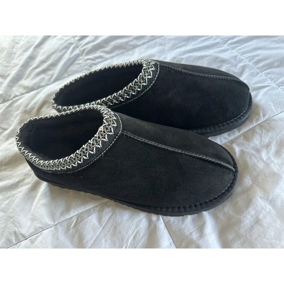 Unbranded Shoes - Women’s Black Suede Cozy Clogs Slip-On Slipper Shoes Size 9